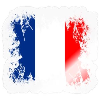 Frankreich - Frankreich - Sticker Größe S (10 x 10 cm) - Transparent glänzend - Vorne