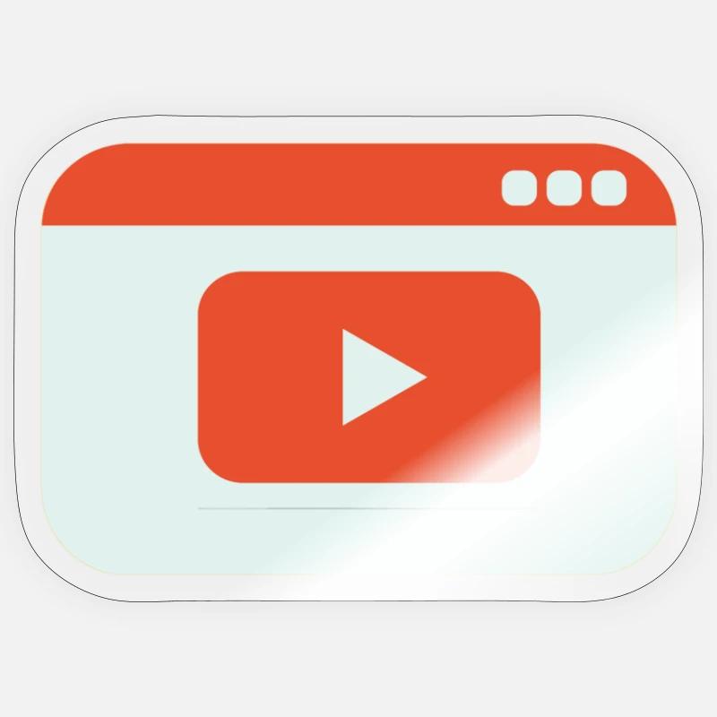 Video Playback Window Icon Sticker size S (10 x 10 cm)