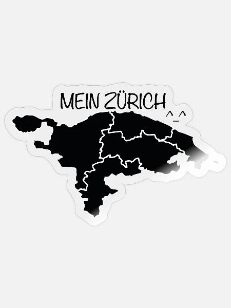 Mein Zürich - Sticker Größe S (10 x 10 cm) - Transparent glänzend