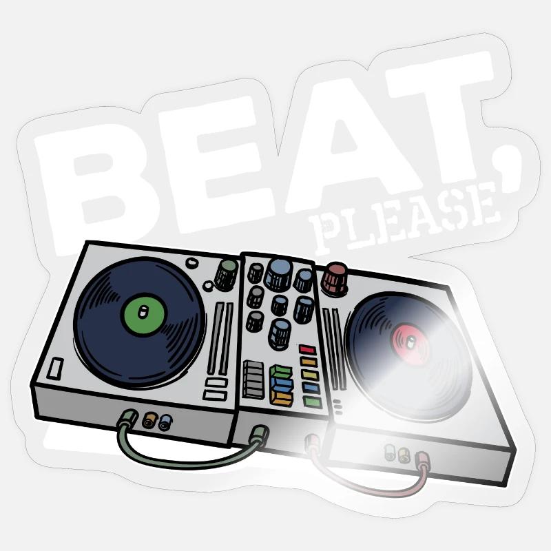 Beatbox Turntable MC DJ Deejay Scratchen Hip Hop Sticker size S (10 x 10 cm)