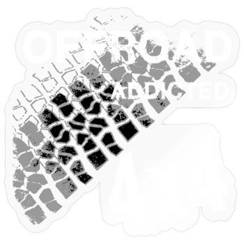 Defender Land-Rover OFF Road White - Sticker Größe S (10 x 10 cm) - Transparent glänzend - Vorne