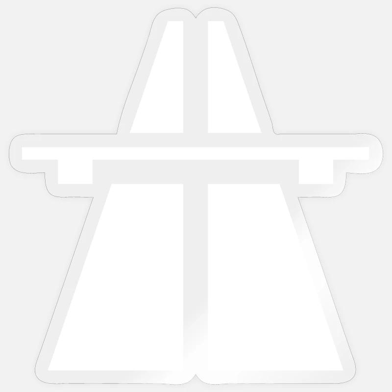 Highway - Sticker size S (10 x 10 cm) - transparent glossy