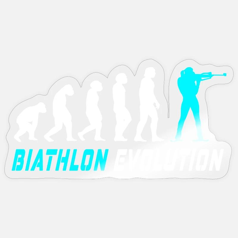 Conception / idée cadeau Evolution biathlon Sticker taille S (10 x 10 cm)