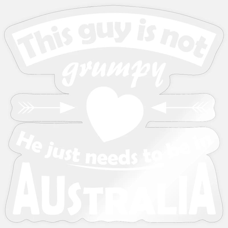Australia vacations - Sticker size S (10 x 10 cm) - transparent glossy