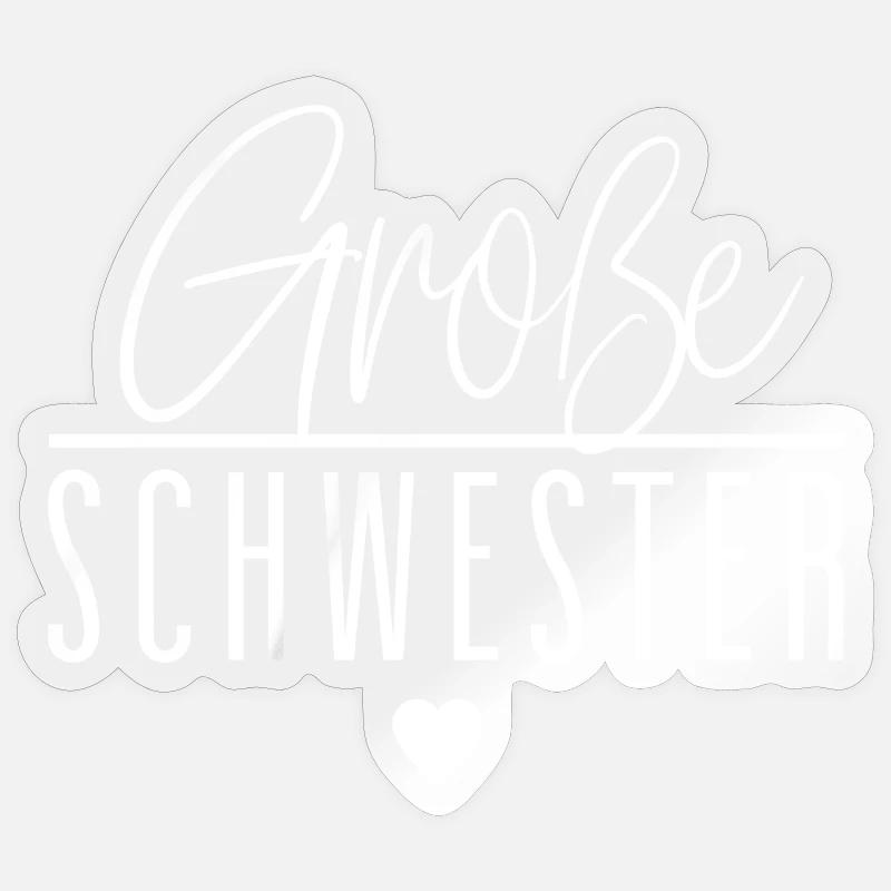 Große Schwester Sticker Größe S (10 x 10 cm)