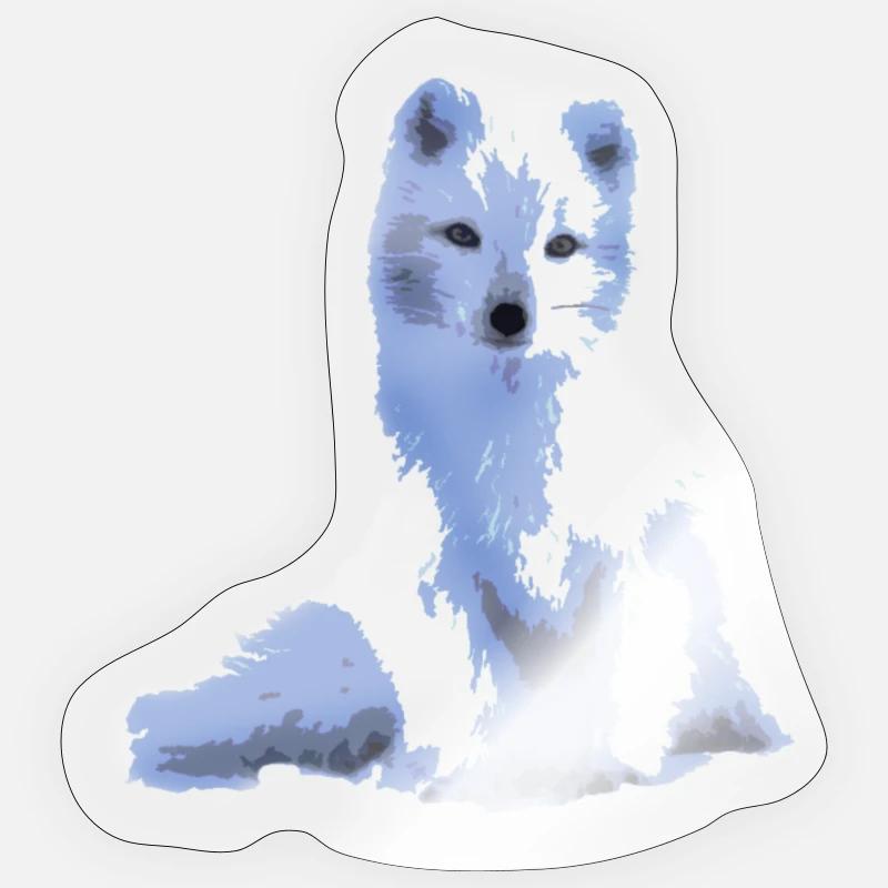 arctic foxy / Arktisfuchs - Sticker Größe S (10 x 10 cm) - Transparent glänzend