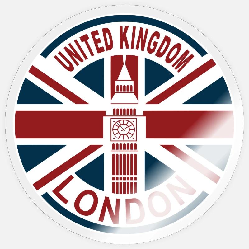 Londres Royaume-Uni Royaume-Uni Union Jack drapeau britannique Sticker taille S (10 x 10 cm)