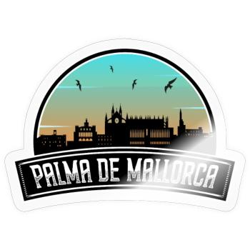 Palma De Mallorca Spain Skyline Spanish Souvenir - Sticker size S (10 x 10 cm) - transparent glossy - Front