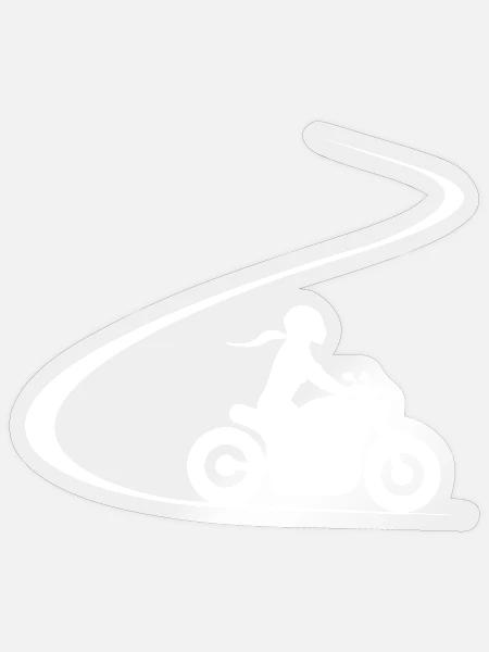 Motorradfahrerin Kurven Chopper Bikergirl Cruiser - Sticker Größe S (10 x 10 cm) - Transparent glänzend