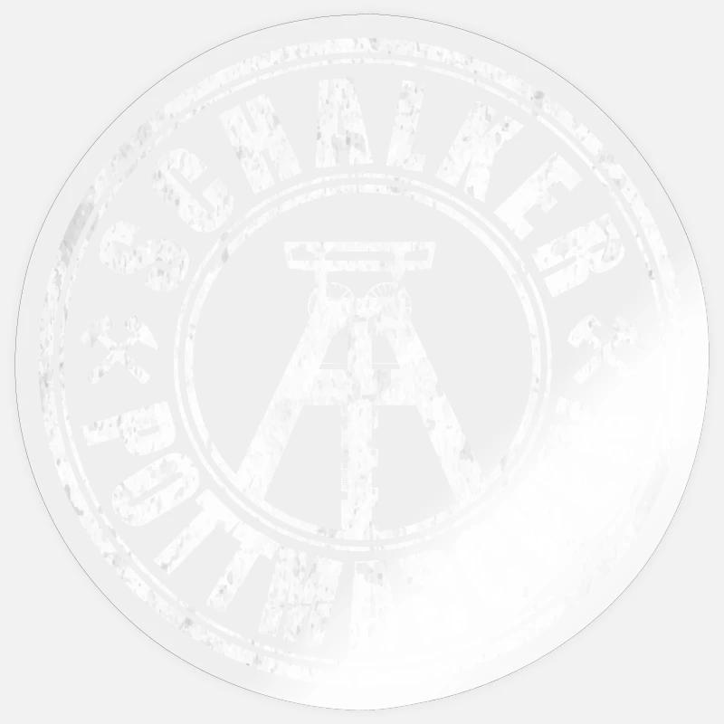 Schalker Pottmädchen | Ruhrpott Mädchen - Sticker Größe S (10 x 10 cm) - Transparent glänzend