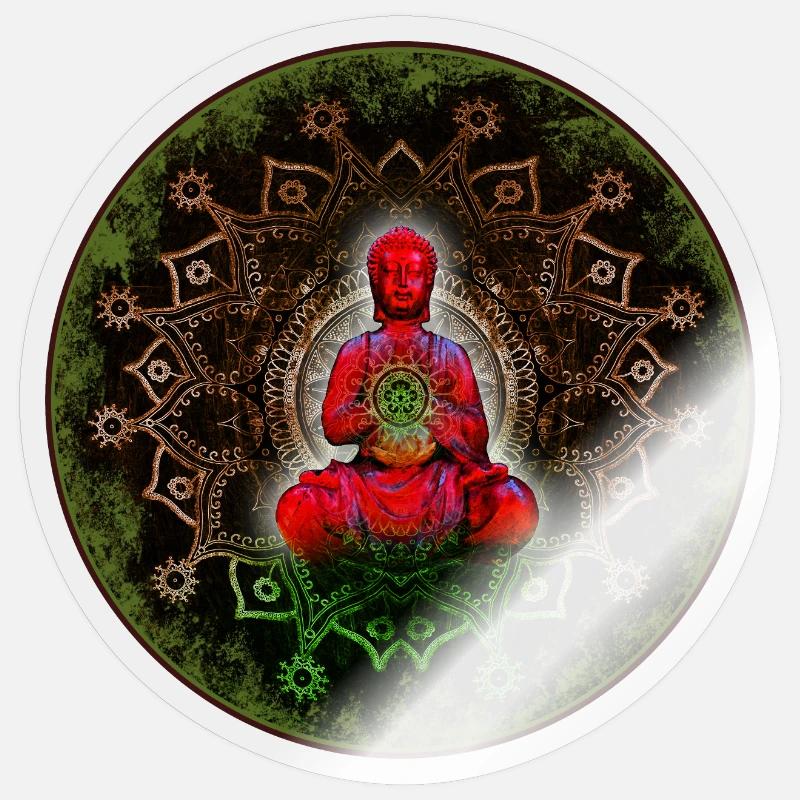 Buddha - Sticker size S (10 x 10 cm) - transparent glossy