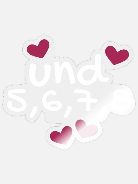 Tanzen Tanz Tanzkurs Rhythmus - Sticker Größe S (10 x 10 cm) - Transparent glänzend