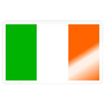 Irische Flagge - Sticker Größe S (10 x 10 cm) - Transparent glänzend - Vorne