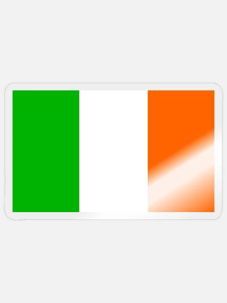 Irische Flagge - Sticker Größe S (10 x 10 cm) - Transparent glänzend