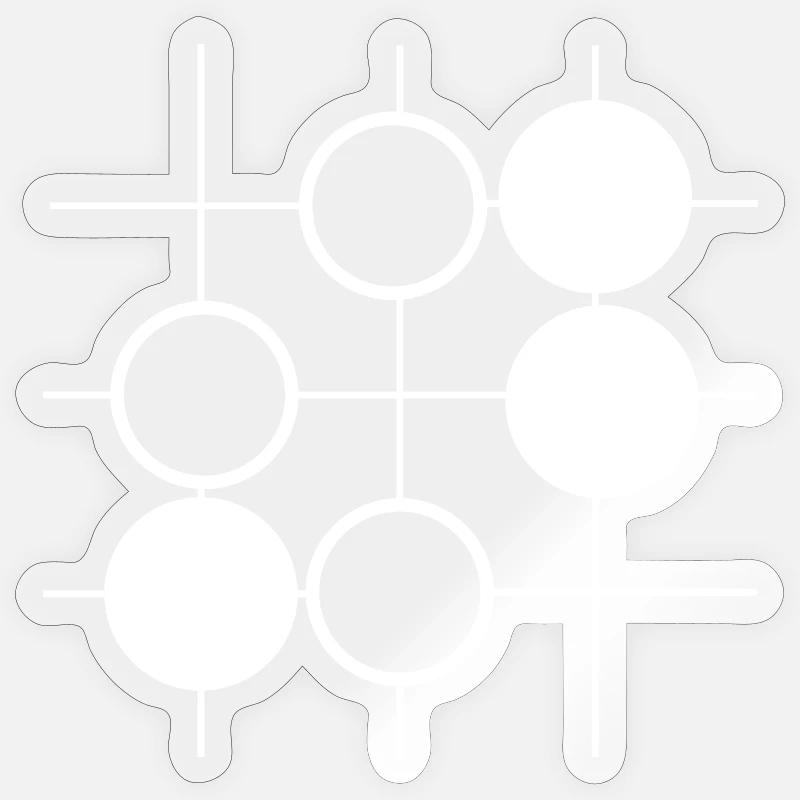 Go Brettspiel - Sticker taille S (10 x 10 cm) - brillant transparent