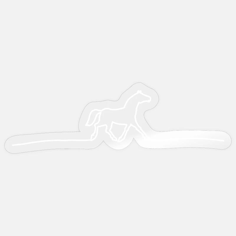 süßes Pferd - Abstrakt Linien Pferd Geschenkidee - Sticker Größe S (10 x 10 cm) - Transparent glänzend
