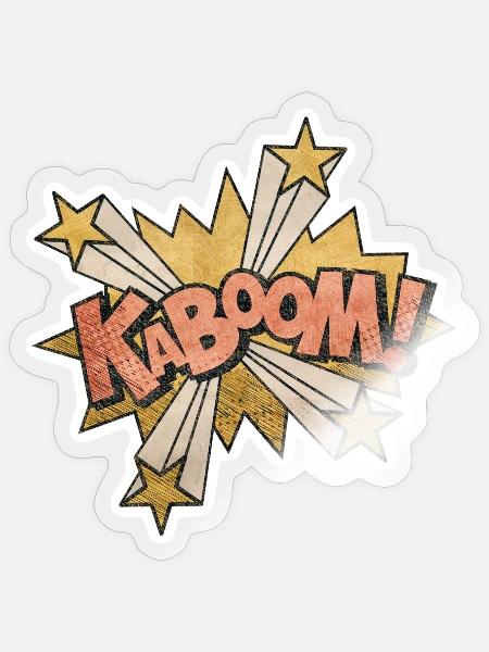 Comic Kabbom Pop Art Action Spruch - Sticker Größe S (10 x 10 cm) - Transparent glänzend