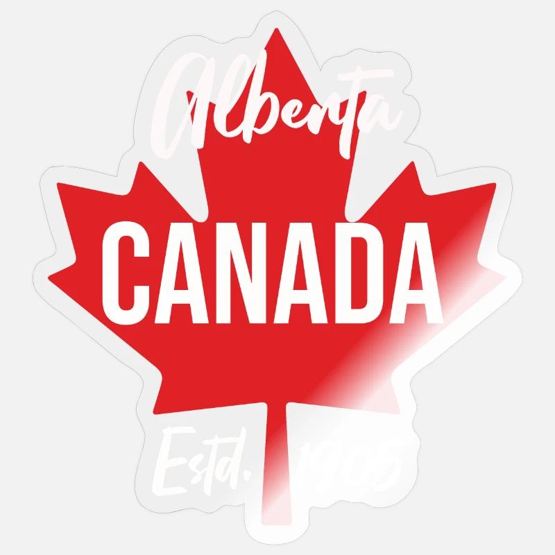 Alberta Canada 1905 - Sticker taille S (10 x 10 cm) - brillant transparent