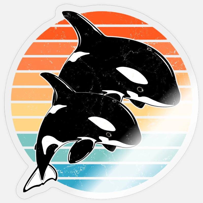 Orques - Sticker taille S (10 x 10 cm) - brillant transparent