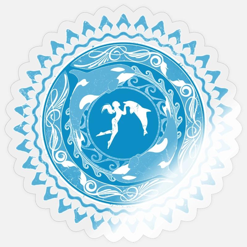 Fille de Poséidon Sticker taille S (10 x 10 cm)