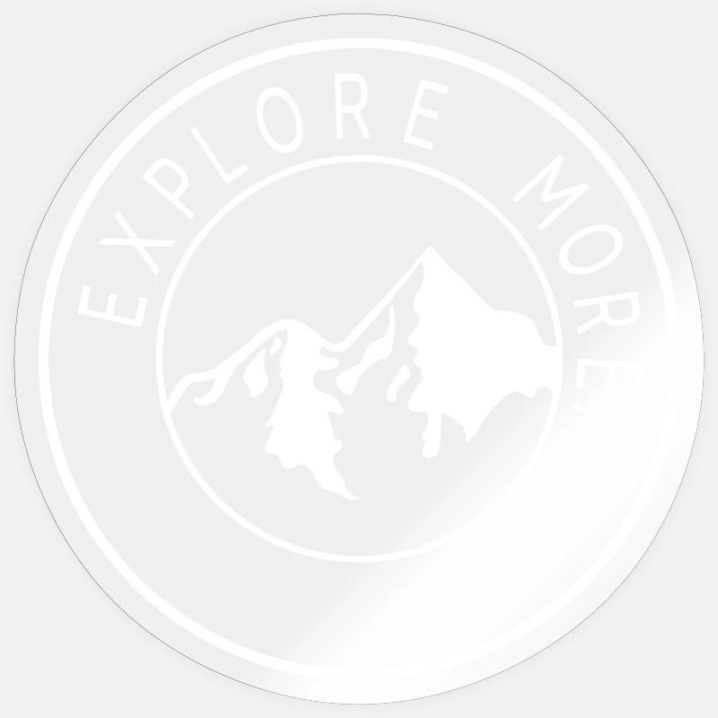 Explore more - Sticker size S (10 x 10 cm) - transparent glossy
