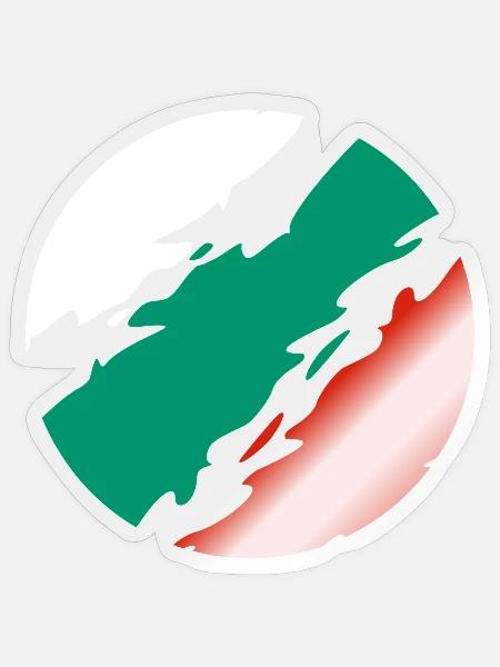 Bulgarien Fahne - Sticker Größe S (10 x 10 cm) - Transparent glänzend