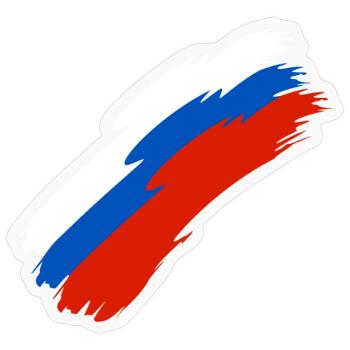 Russland Fahne Farben - Sticker Größe S (10 x 10 cm) - Transparent glänzend - Vorne