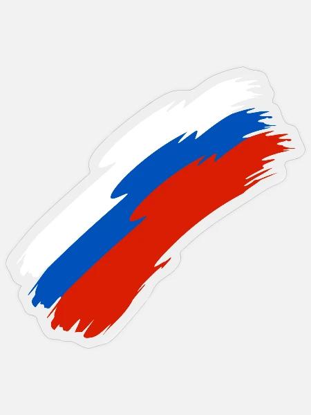 Russland Fahne Farben - Sticker Größe S (10 x 10 cm) - Transparent glänzend