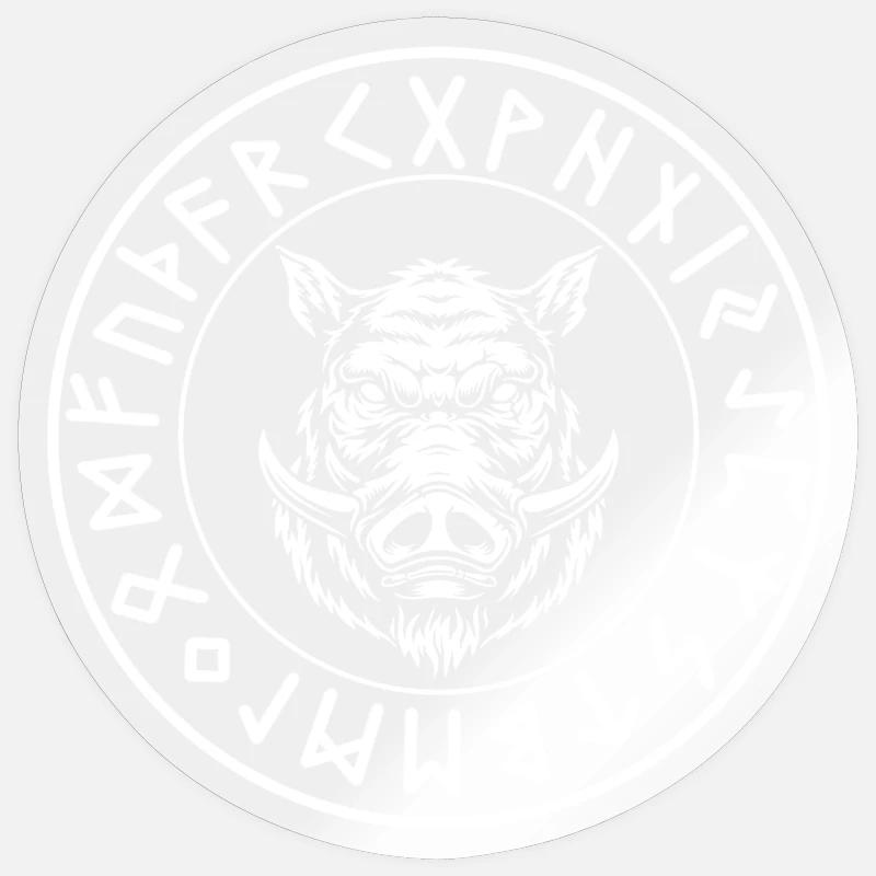 Hildisvíni - Sticker Größe S (10 x 10 cm) - Transparent glänzend
