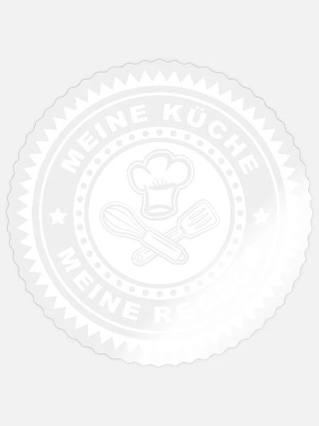 Meine Küche Meine Regeln - lustiger Koch Spruch - Sticker Größe S (10 x 10 cm) - Transparent glänzend