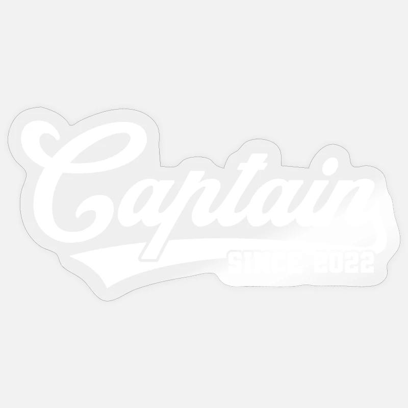 Capitaine depuis 2022 - Sticker taille S (10 x 10 cm) - brillant transparent