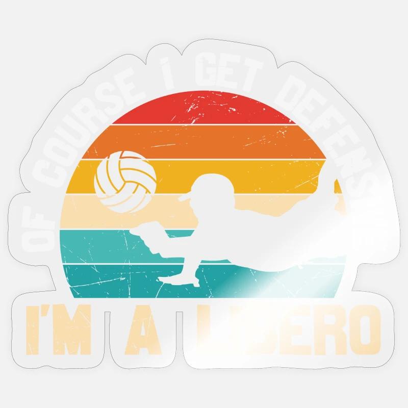 Ich bin ein Libero Natürlich werde ich defensiv - Sticker Größe S (10 x 10 cm) - Transparent glänzend