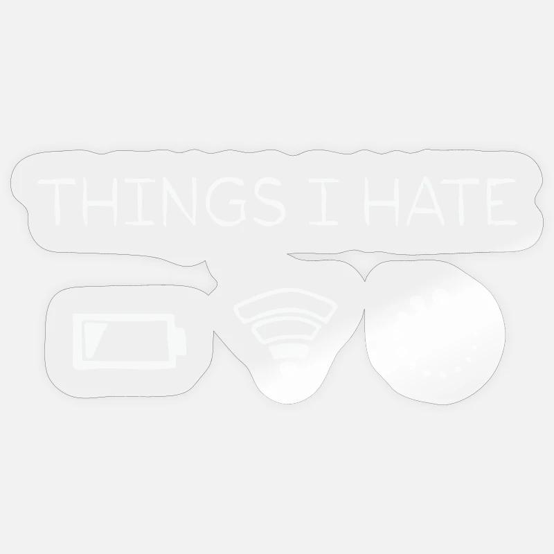 Things I Hate Programmer Outfit Gamer Sticker size S (10 x 10 cm)