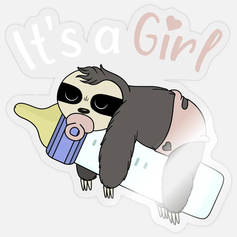 C’est un test de grossesse d’annonce de fille Sticker taille S (10 x 10 cm)