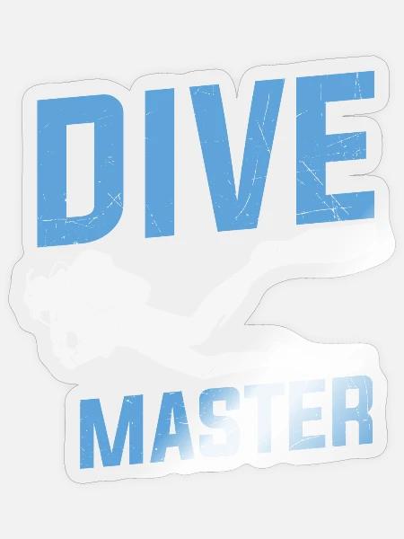 Tauchen Zitat Dive Master Scuba Diving - Sticker Größe S (10 x 10 cm) - Transparent glänzend