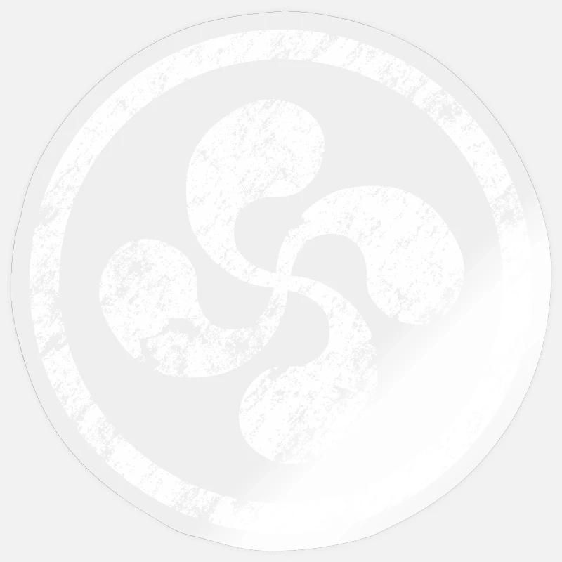 Lauburu from Euskadi - Sticker size S (10 x 10 cm) - transparent glossy