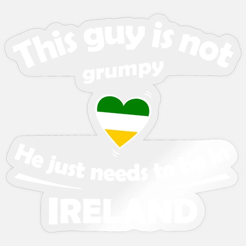Vacances en Irlande - Sticker taille S (10 x 10 cm) - brillant transparent
