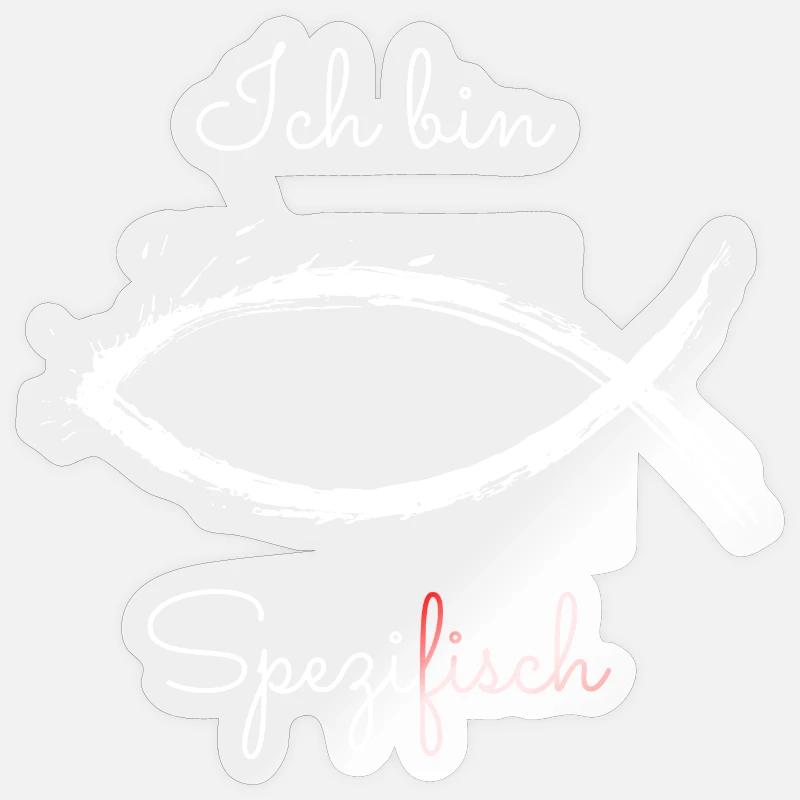 Ich bin SpeziFISCH. Sticker Größe S (10 x 10 cm)