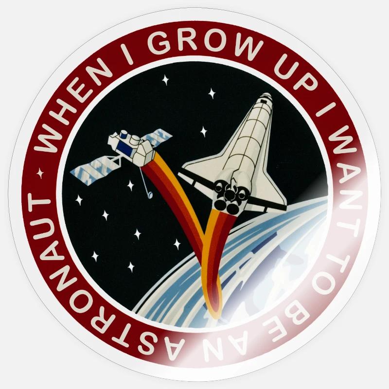 NASA Quando cresco divento un astronauta dicendo - Sticker formato S (10 x 10 cm) - trasparente lucido