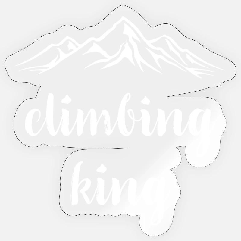 roi de l’escalade Sticker taille S (10 x 10 cm)