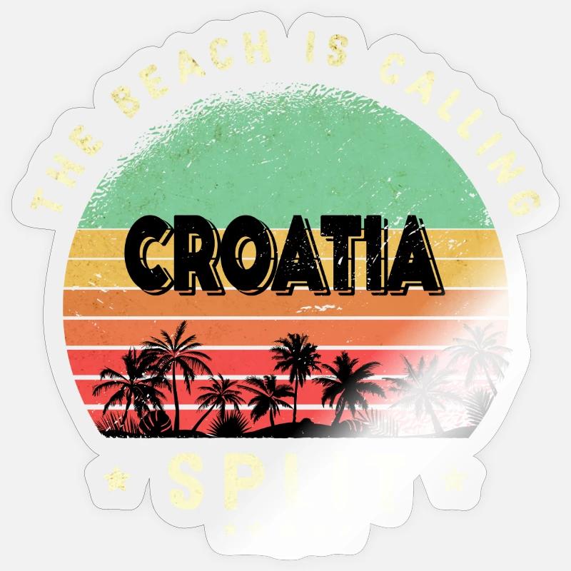 Split Kroatien Strand Design Sticker Größe S (10 x 10 cm)