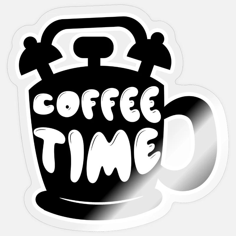 Coffee Saying Coffee Pot Coffee Drinker Caffeine Sticker size S (10 x 10 cm)