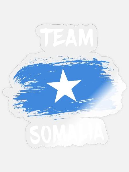 Team Somalia - Sticker Größe S (10 x 10 cm) - Transparent glänzend