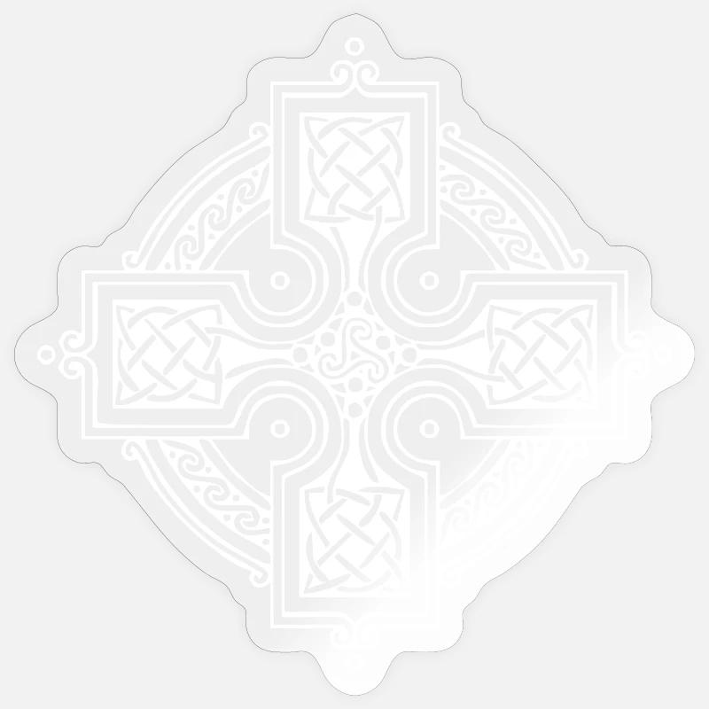 Celtic Cross - Sticker size S (10 x 10 cm) - transparent glossy
