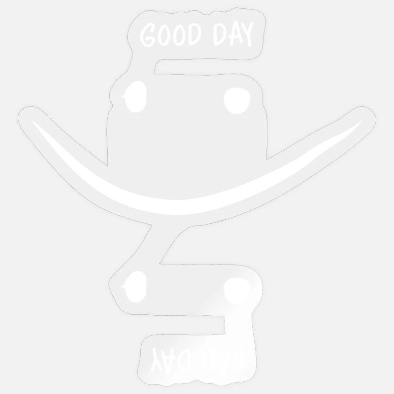Guter oder Schlechter Tag Sticker Größe S (10 x 10 cm)