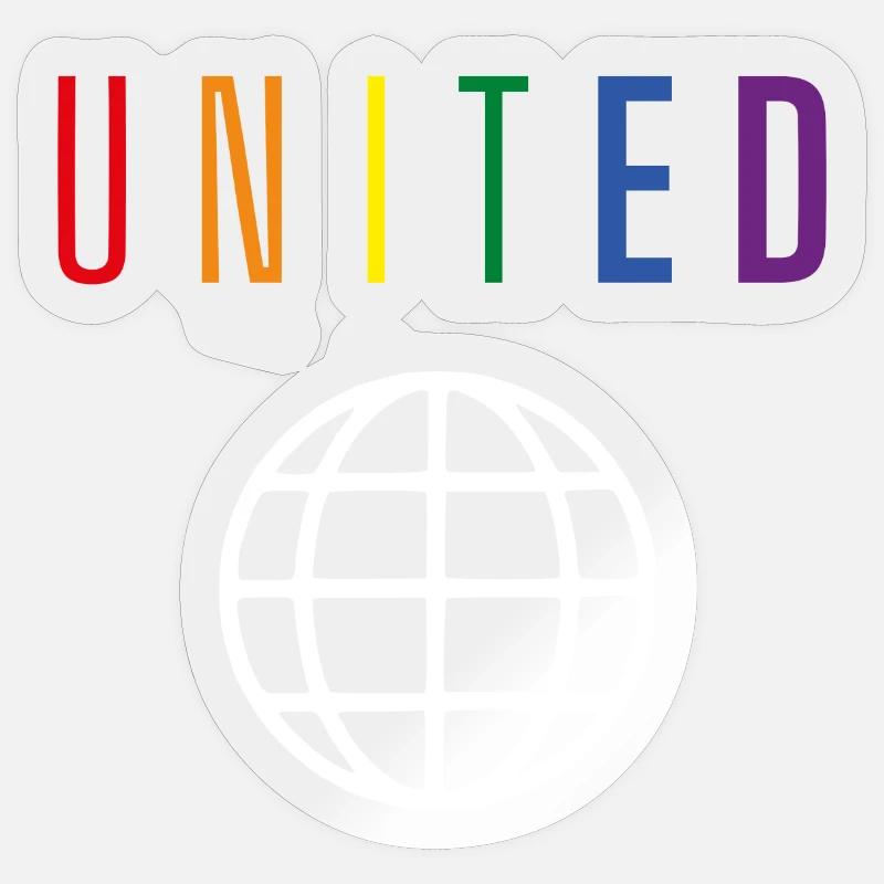 United - Standard - Front only - Sticker Größe S (10 x 10 cm) - Transparent glänzend