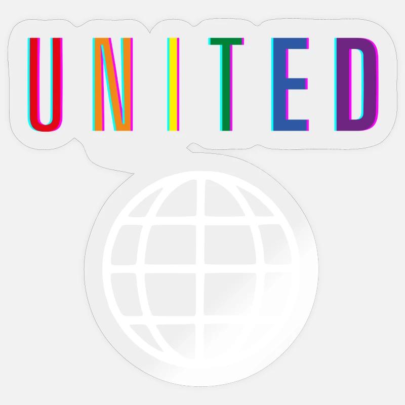 United - Delay - Front only - Sticker Größe S (10 x 10 cm) - Transparent glänzend