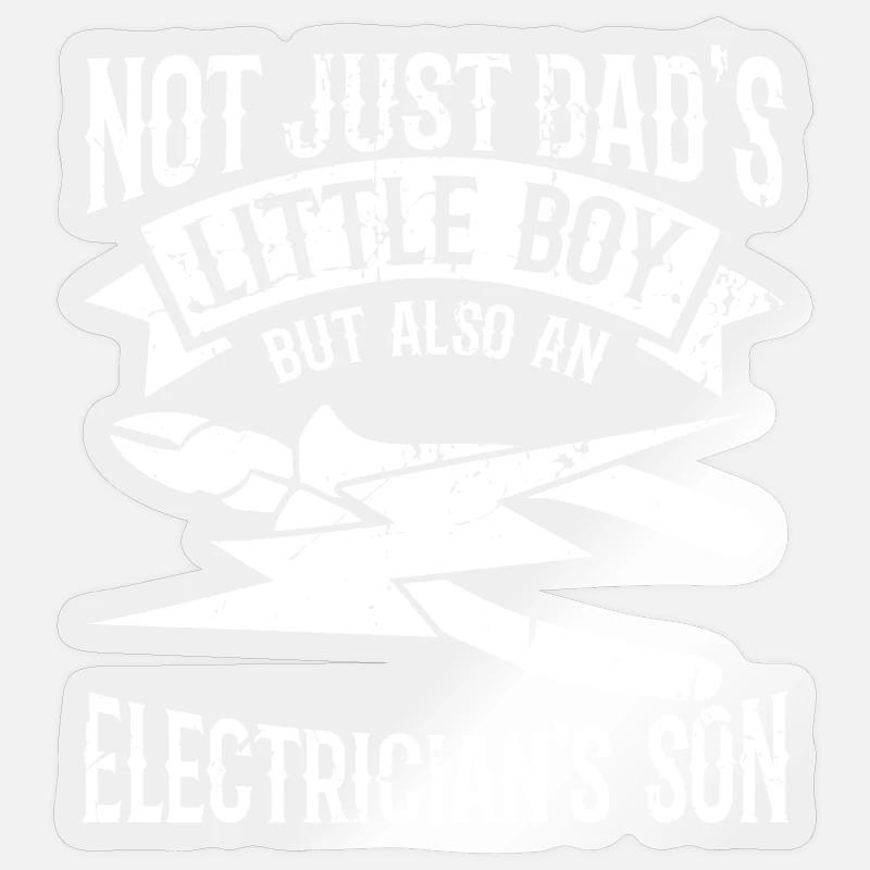 Electrical engineer son - Sticker size S (10 x 10 cm) - transparent glossy