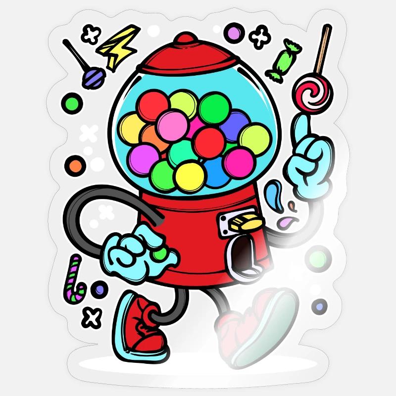 Sweet tooth Sweets Statement Dessert - Sticker taille S (10 x 10 cm) - brillant transparent