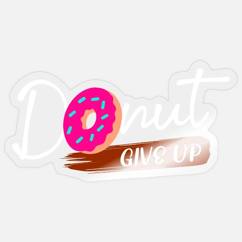 Sweets Statement Donut Snacking Baking - Sticker size S (10 x 10 cm) - transparent glossy